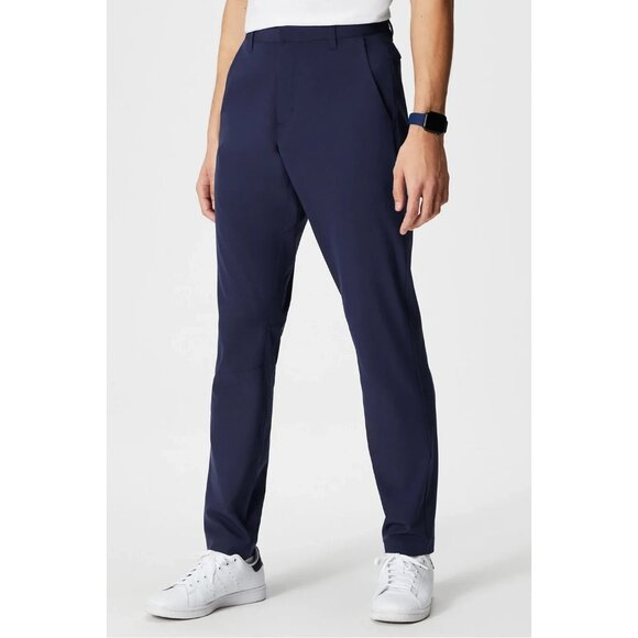 Fabletics The Only Pant Men's Classic Fit Size 36x30 Navy Blue Stretch Comfort - Picture 1 of 8